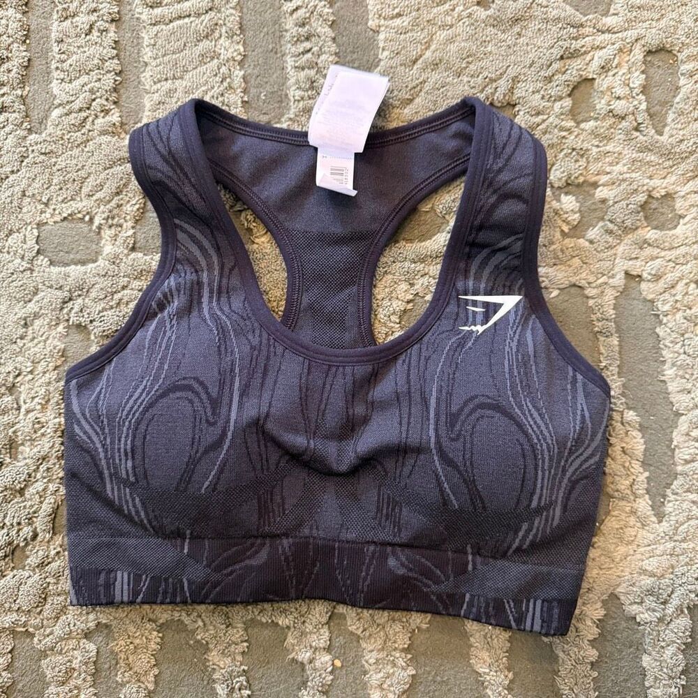 Gymshark mercury seamless sports Bra black size small